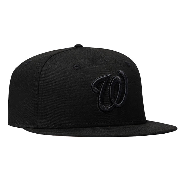 New Era 59Fifty Washington Nationals Hat - Black, Black Hover Image