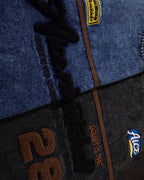 Appliqué Embroidered Denim Short-Sleeve T-Shirt