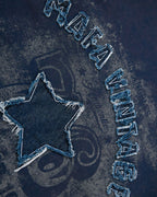 Distressed five-star short-sleeved shirt