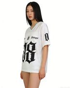 Sporty Digital Print Short Sleeve