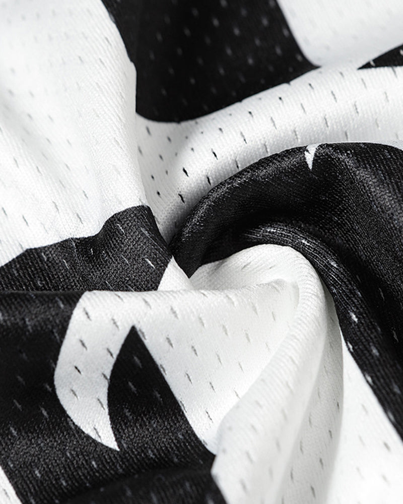 Sporty Digital Print Short Sleeve