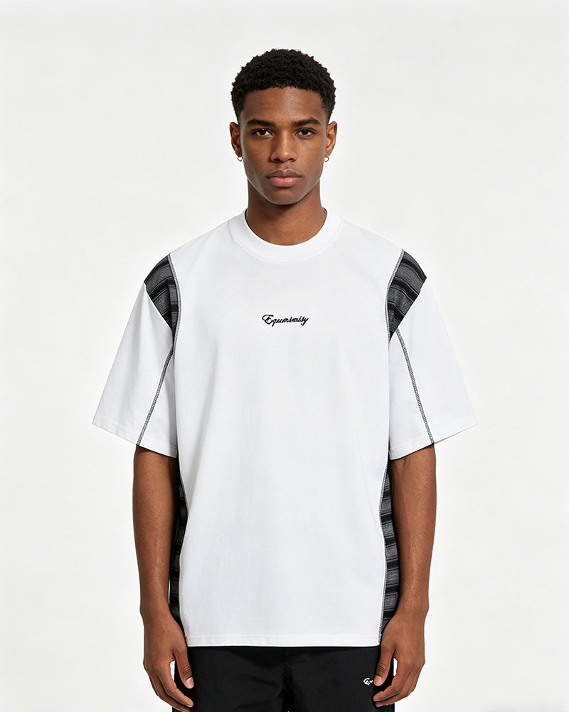 Contrast color short sleeves