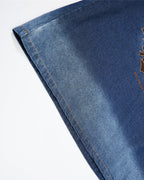 Gradient denim washed short-sleeved shirt