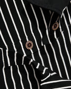 Color-blocked striped casual long-sleeved shirt