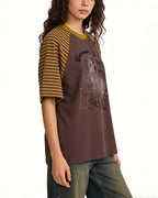 Vintage distressed puppy short-sleeved t-shirt