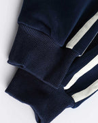 Color-blocked collared sweatshirt
