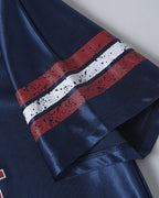 Spliced sports short sleeves