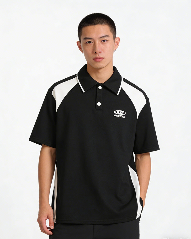 Color Block Casual Short Sleeve
