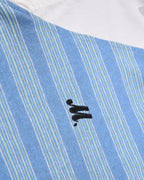 Faux two-piece polo shirt with spliced long sleeves