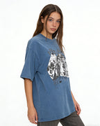 Collage Distressed Short-Sleeved T-shirt