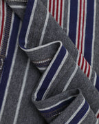 Retro color-blocked short-sleeved shirt