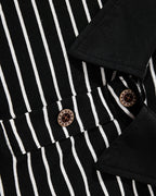 Color-blocked striped casual long-sleeved shirt