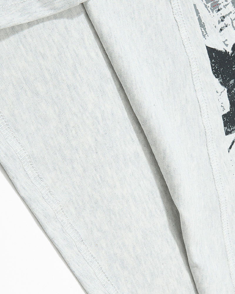 Retro distressed short-sleeved shirt