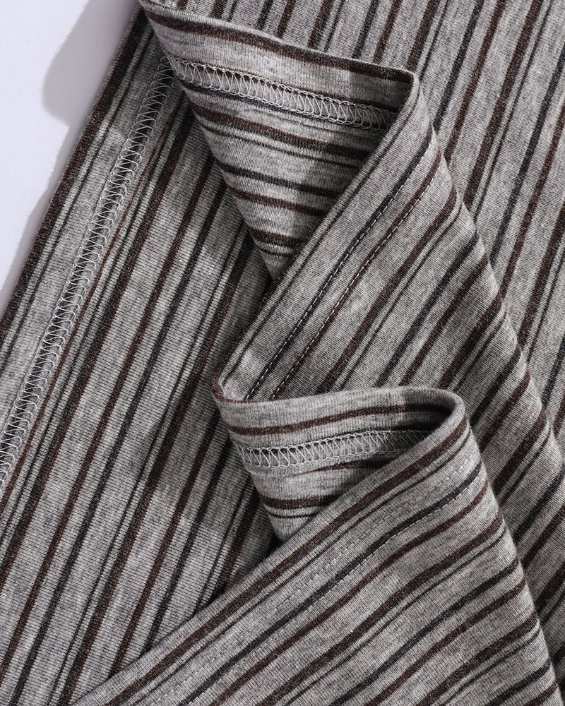 Striped short sleeves
