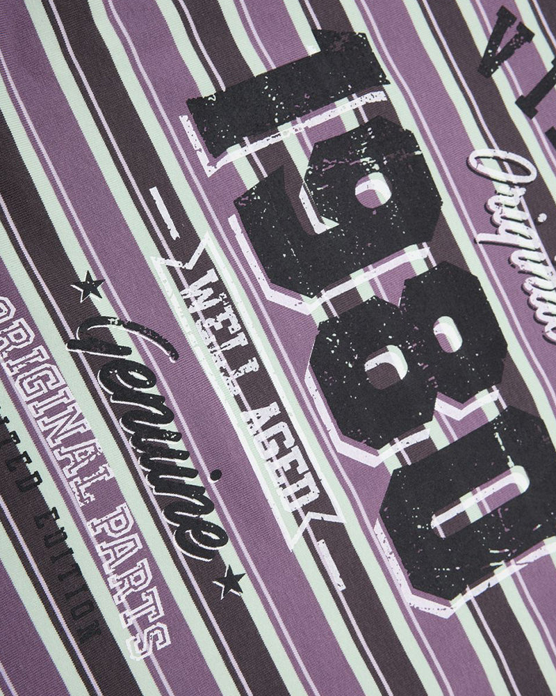 Retro striped short sleeves