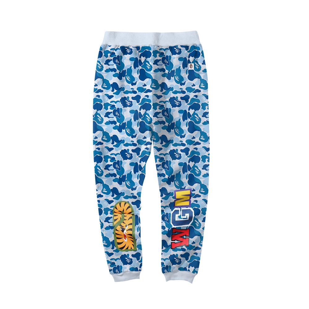 BAPE Blue Camo Shark Sweatpants – Streetwear Joggers