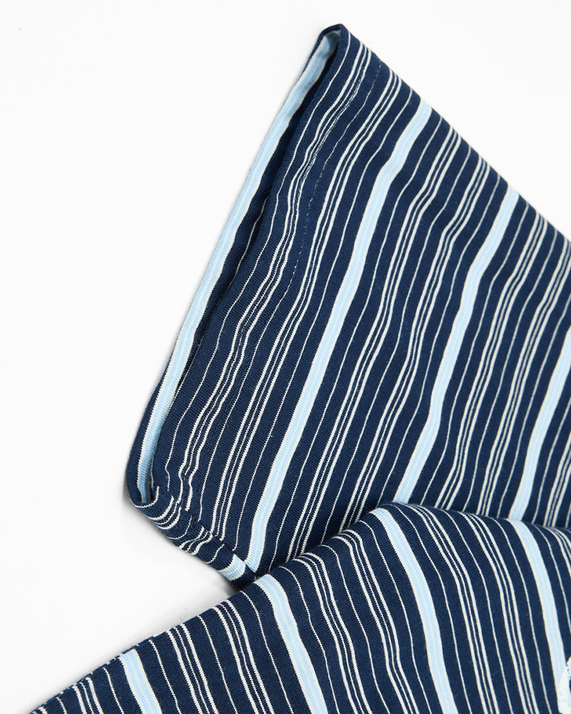 Retro striped short-sleeved shirt
