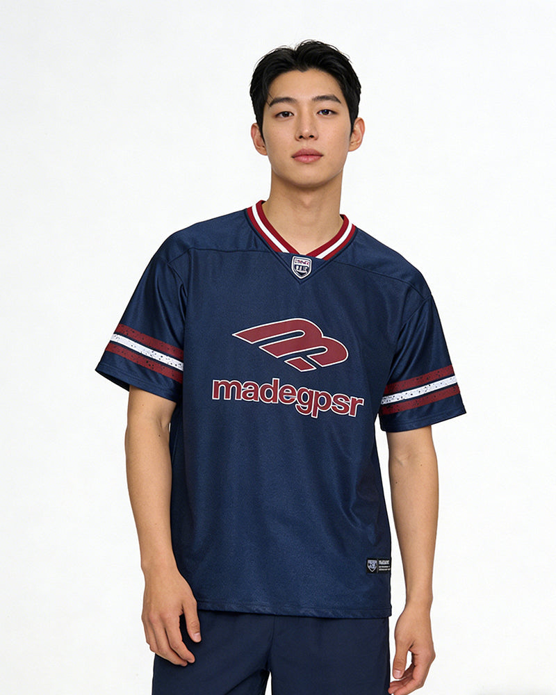 Spliced sports short sleeves