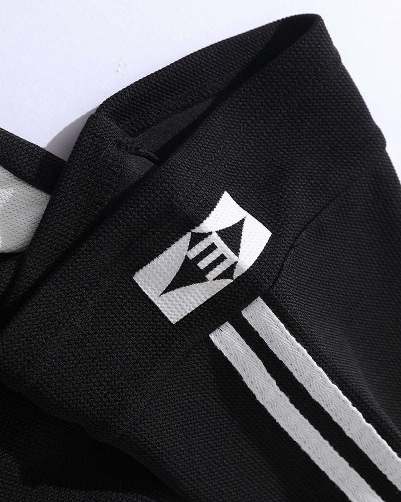 Spliced sports short sleeves