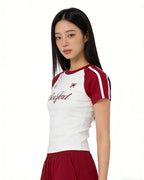 Retro print short sleeves