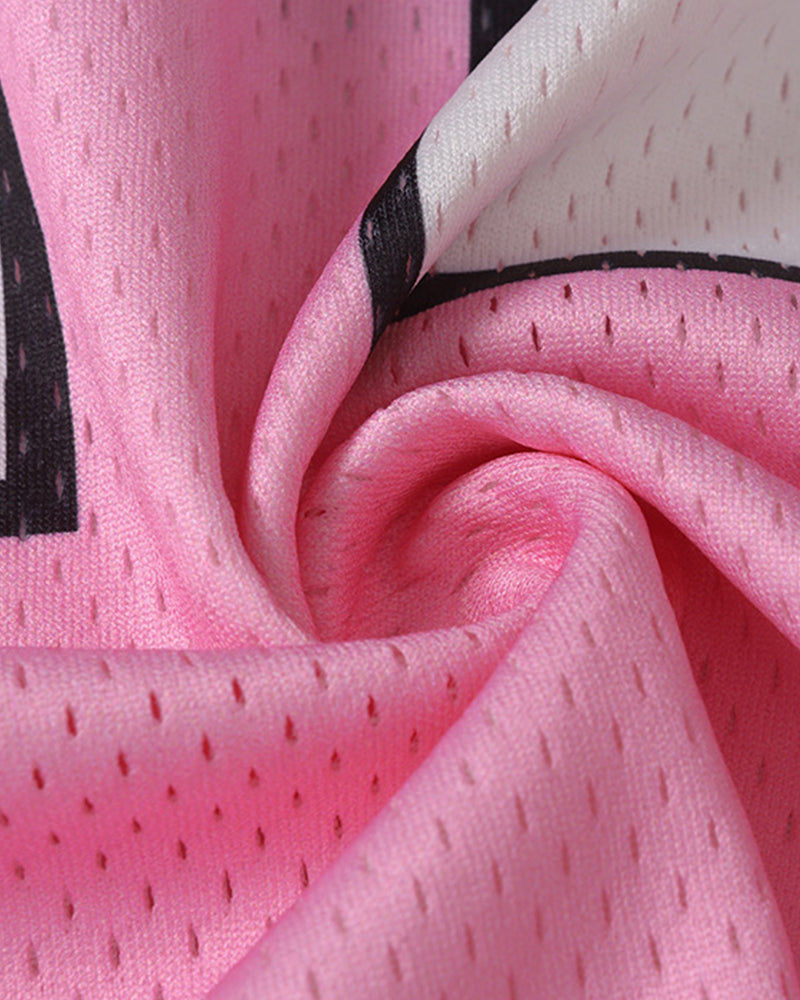 Spliced printed short sleeves