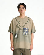 Distressed star short sleeve