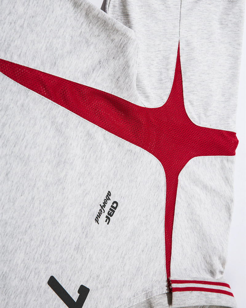 Contrast color short sleeves