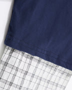 Faux two-piece loose casual long-sleeved