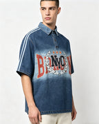 Retro washed short-sleeved shirt