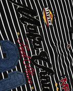 Color-blocked striped casual long-sleeved shirt