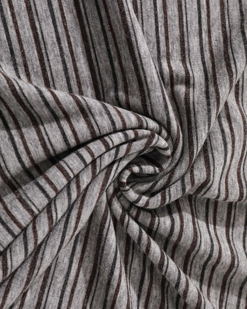 Striped short sleeves