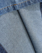 Gradient denim washed short-sleeved shirt