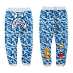 BAPE Blue Camo Shark Sweatpants – Streetwear Joggers