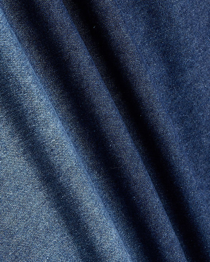Gradient denim washed short-sleeved shirt