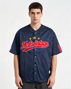 Retro baseball short-sleeved shirt