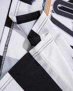 Vertical striped couple short sleeves