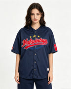 Retro baseball short-sleeved shirt