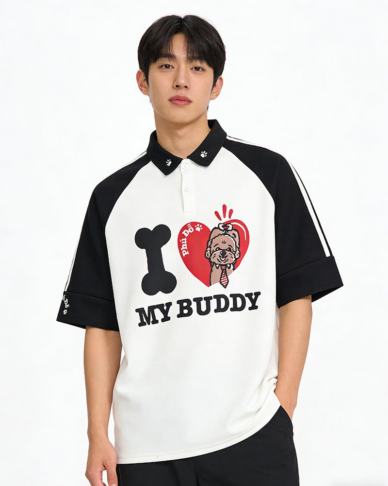 Cute puppy short sleeves