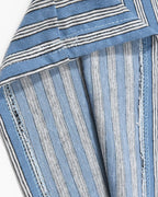Embroidered striped short-sleeved shirt
