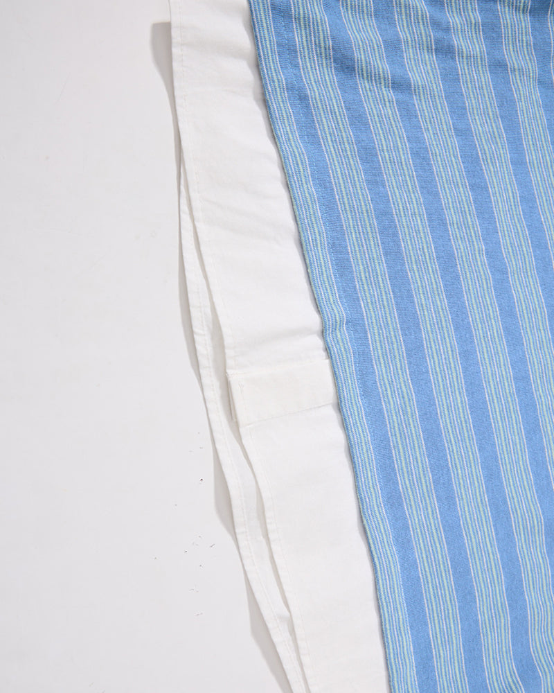 Faux two-piece polo shirt with spliced long sleeves