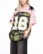 Camouflage Panel Short-Sleeved T-shirt
