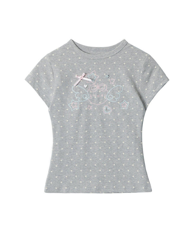 Sweet polka dot short-sleeved shirt Main Image