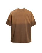 Distressed washed short-sleeved shirt