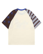 Retro Color-block Short-sleeved T-shirt