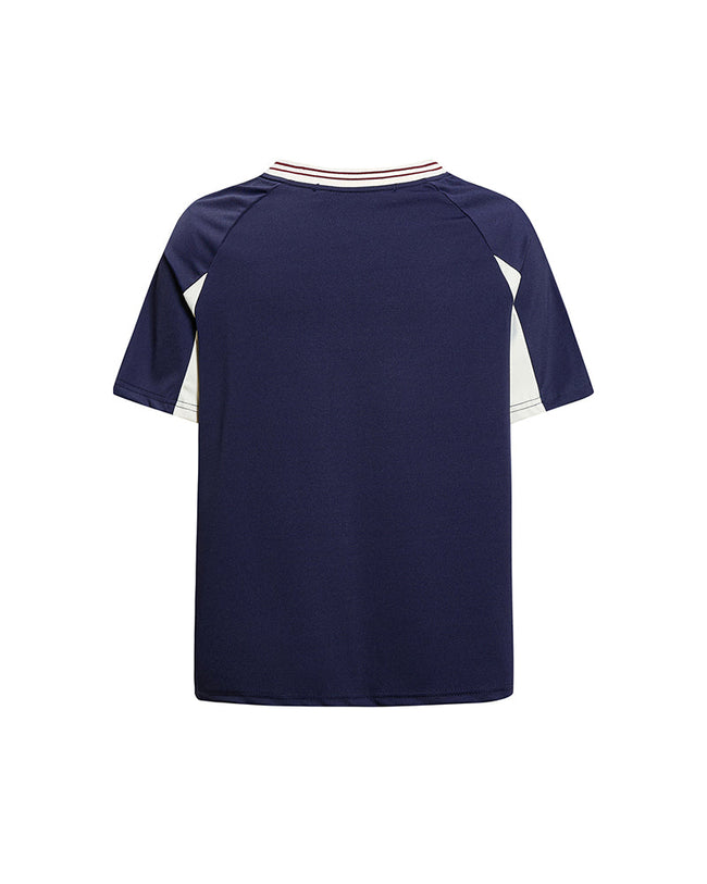 Color-blocked sporty short-sleeved top (women's) Main Image