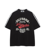 Contrast color letter print short sleeves