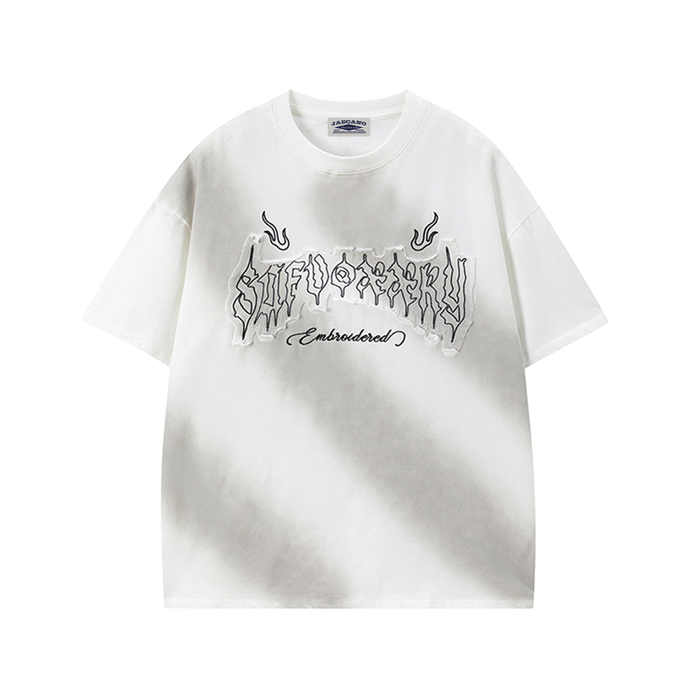 Fashion embroidered short sleeves