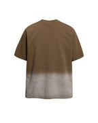 Washed distressed short-sleeved shirt