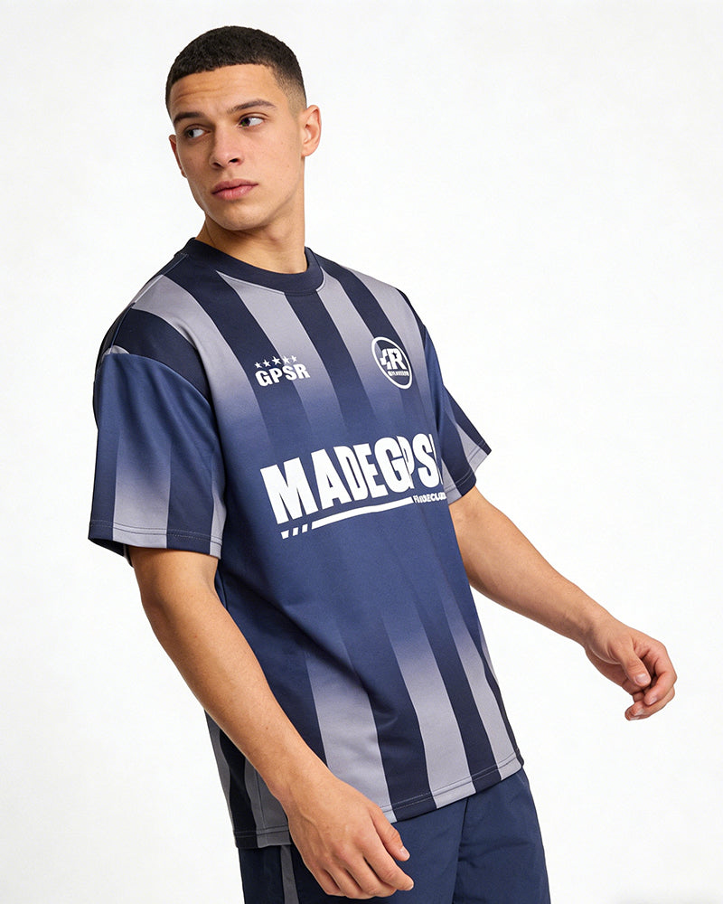Gradient striped athletic t-shirt