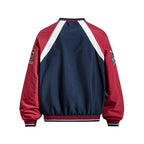 Color-blocked letter sweatshirt